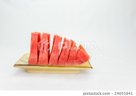 Fresh slices of watermelon on background Fresh slices of watermelon on background 24055841