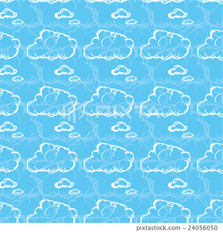 Seamless pattern with clouds - Stock Illustration [24056050] - PIXTA