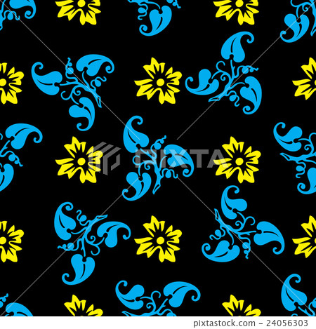 Seamless pattern with ornamental flowers. Seamless pattern with ornamental flowers. 24056303