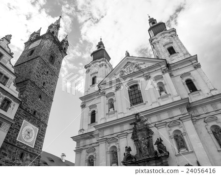 Black Tower and church in Klatovy 24056416