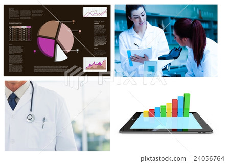 Collage of scientists in a laboratory Collage of scientists in a laboratory 24056764