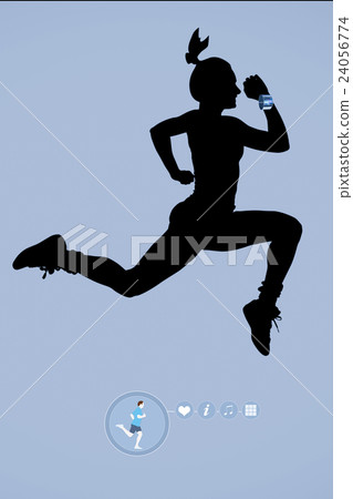 Fitness tracker app on smart watch Fitness tracker app on smart watch 24056774
