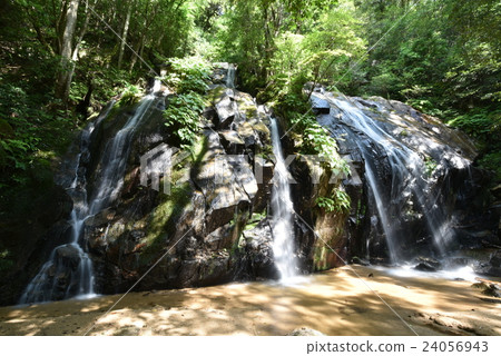 [Japan's Top 100 Waterfalls] Summer scenery of Kanabiki Falls Miyazu City, Kyoto Prefecture 24056943
