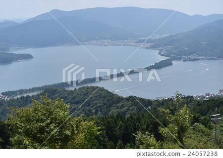 【日本三景】從成合山頂展望台看到的夏日天橋立和大江山 2 京都府宮津市 24057238