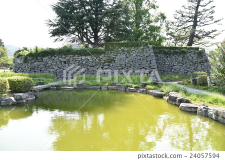 京都府田邊城石垣二之丸和池塘舞鶴市 京都府田邊城石垣二之丸和池塘舞鶴市 24057594