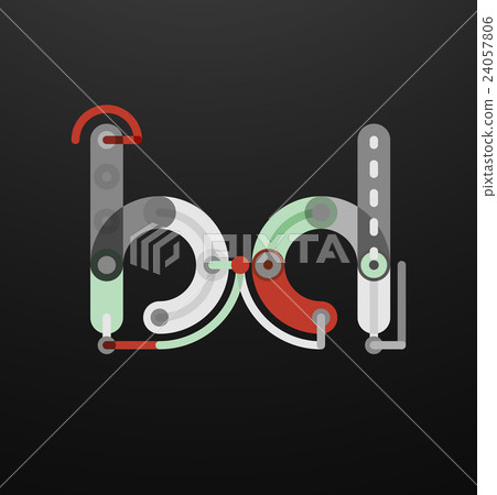 Colorful funny cartoon letter icon 24057806