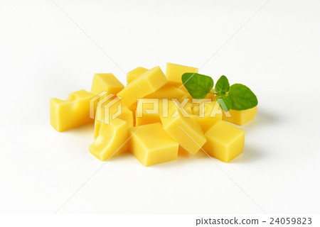 cubes of emmental cheese 24059823