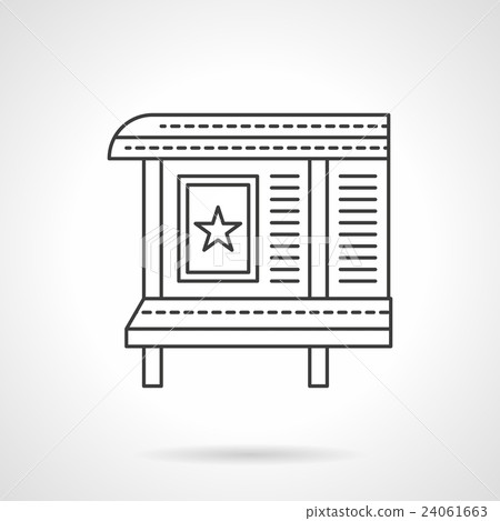 Poster board flat line vector icon Poster board flat line vector icon 24061663