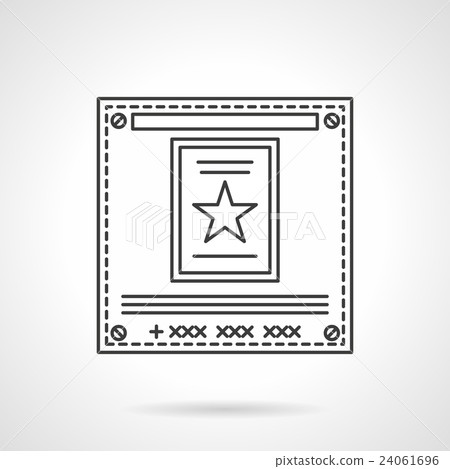 Advertisement poster icon flat line vector icon 24061696