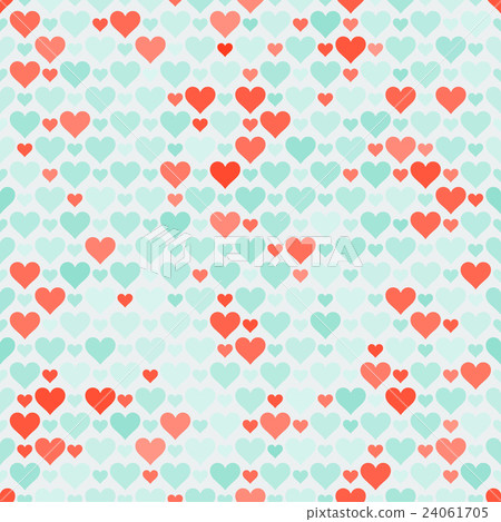 Romantic seamless pattern with hearts. Beautiful - Stock Illustration ...