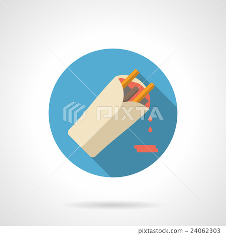 Burrito flat color design vector icon Burrito flat color design vector icon 24062303
