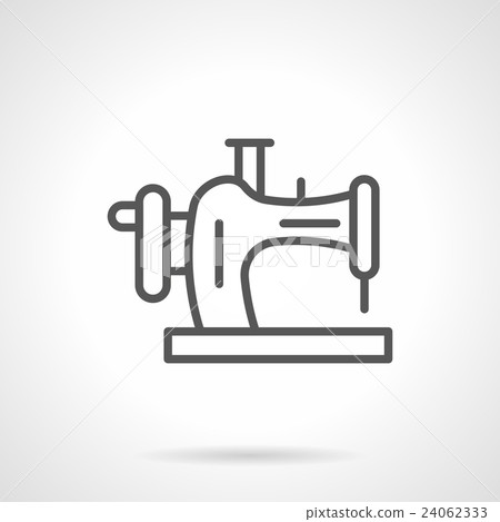 Household sewing equipment black line vector icon - Stock Illustration ...