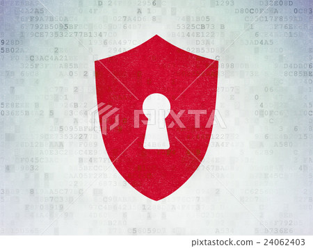 Security concept: Shield With Keyhole on Digital Security concept: Shield With Keyhole on Digital 24062403