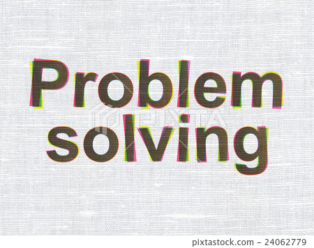 Business concept: Problem Solving on fabric 24062779