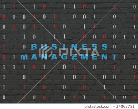 Finance concept: Business Management on wall 24062781