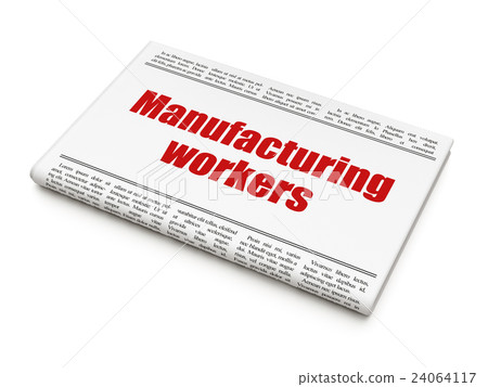 Manufacuring concept: newspaper headline 24064117