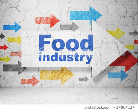 Industry concept: arrow with Food Industry on Industry concept: arrow with Food Industry on 24064124