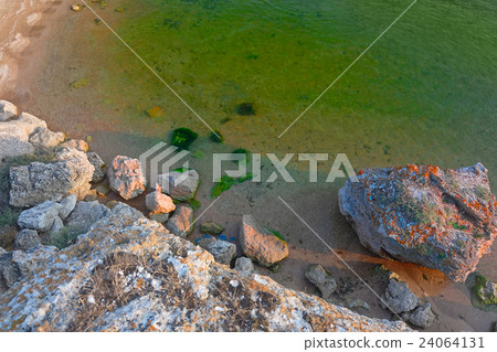 Rocks in the sea viewed from above Rocks in the sea viewed from above 24064131