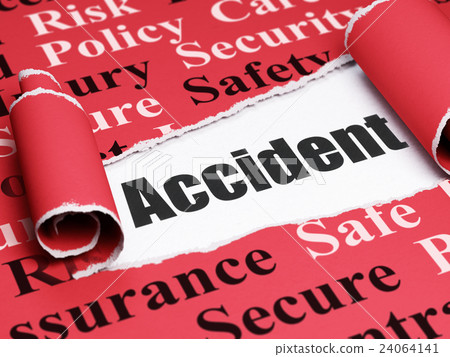 Insurance concept: black text Accident under the 24064141