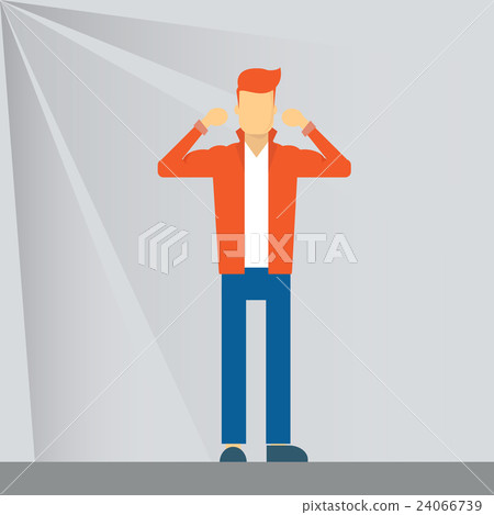 Strong Man Show Bicep Muscles 24066739