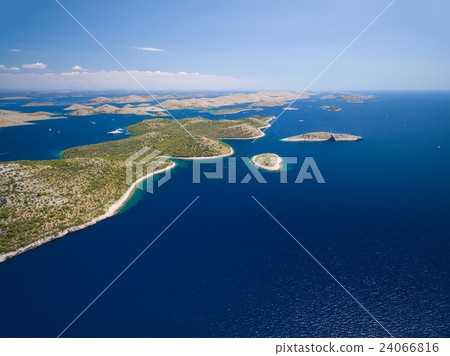 aerial view of the National park Kornati. 24066816