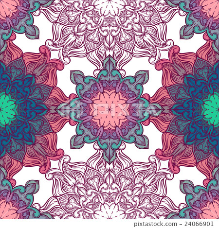 Seamless pattern with floral ornament Seamless pattern with floral ornament 24066901