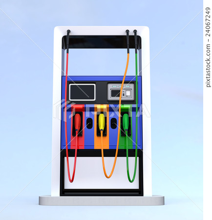 Front image of gas station. With clipping pass. Front image of gas station. With clipping pass. 24067249