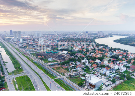 Panoramic view of National Route 1A, Saigon Panoramic view of National Route 1A, Saigon 24072595