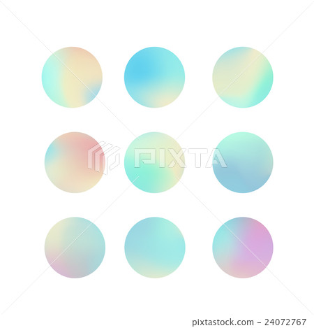 Set of holographic circles. - Stock Illustration [24072767] - PIXTA