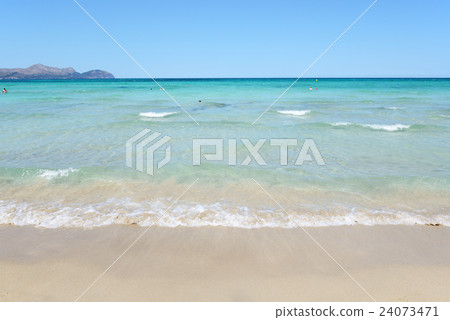 The beach in Alcudia region, Mallorca, Spain The beach in Alcudia region, Mallorca, Spain 24073471