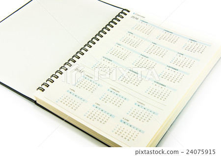 Calendar in notebook 24075915