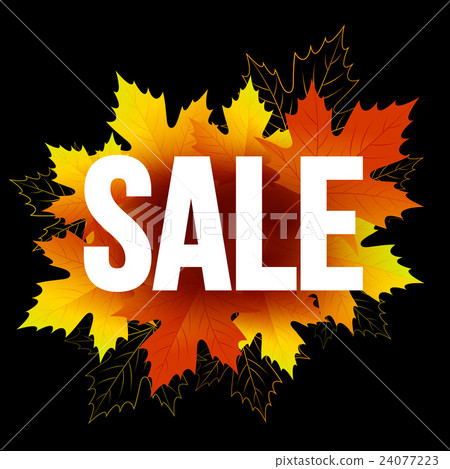 Autumn seasonal banner design. Fall leaf. Vector 24077223