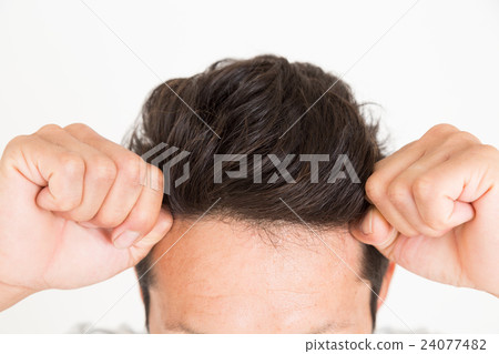 男性頭髮護理圖像白背 24077482