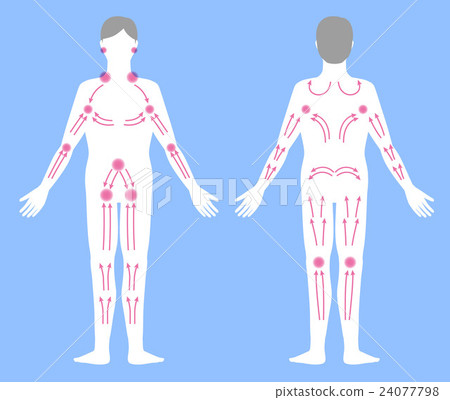 Male lymphatic massage image Illustration 24077798