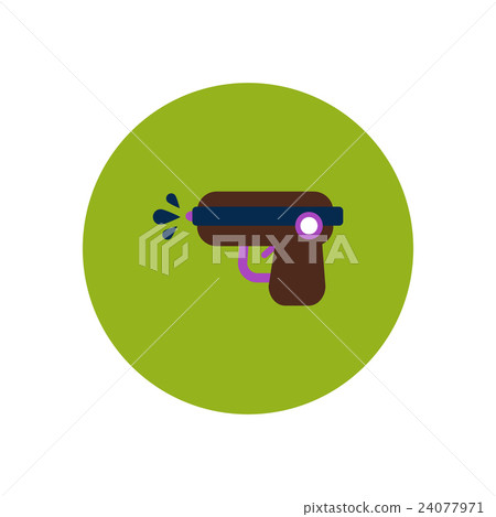 stylish icon in color circle water gun  24077971