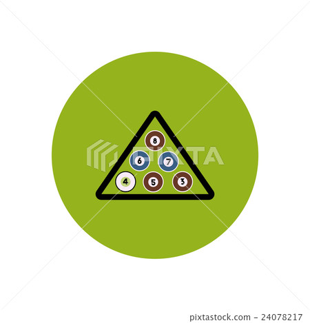 stylish icon in color circle Billiard balls 24078217