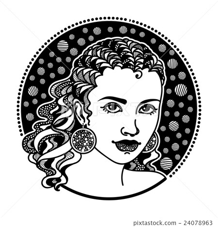 Zentangle stylized girl Zentangle stylized girl 24078963