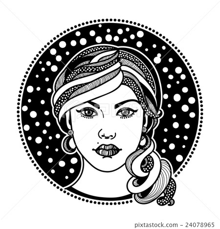 Zentangle stylized girl Zentangle stylized girl 24078965