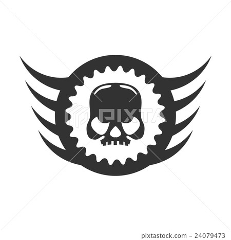 Moto Skull Vector Logo Symbol 24079473