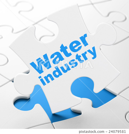Industry concept: Water Industry on puzzle Industry concept: Water Industry on puzzle 24079581