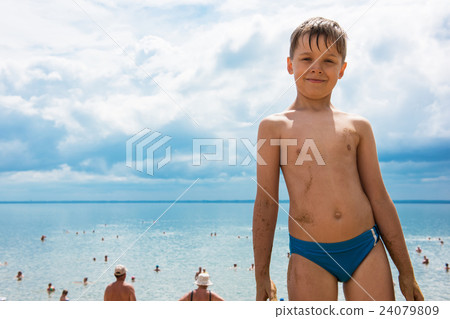Baby boy at beach 24079809