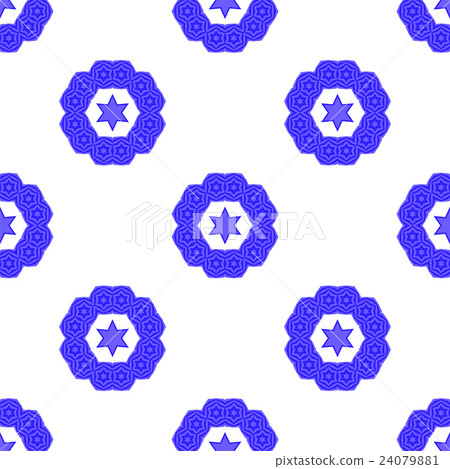 Blue David Star Seamless Background Blue David Star Seamless Background 24079881