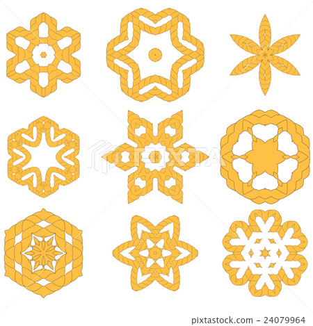 Set of Different Rope Ornaments 24079964