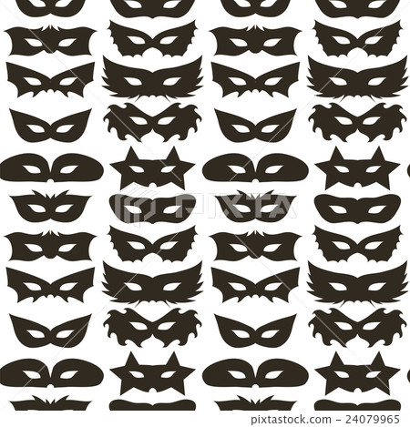 Silhouette of Masks Seamless Pattern 24079965
