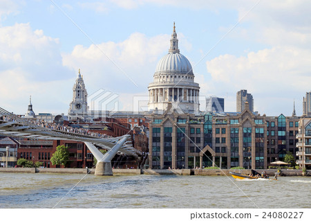 Millennium Bridge and St Paul's Cathedral - London Travel 24080227
