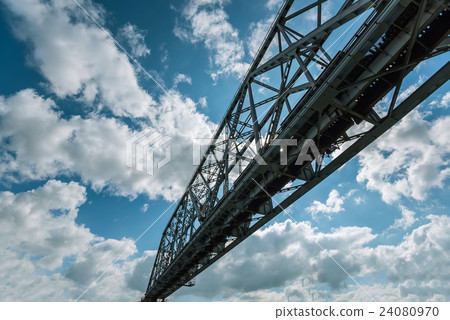 Steel railroad bridge 24080970