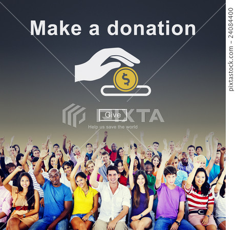 Make a Donation Charity Donate Contribute Give Concept 24084400