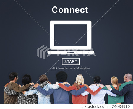 Connect Online Internet Social Media Concept 24084910