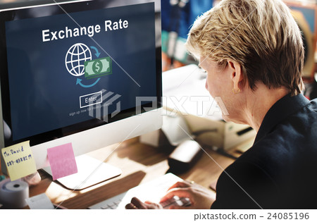 Exchange Rate Finance Trade Website Online Concept 24085196
