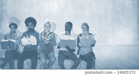 Group of People Reading Concentrate Determine Education Concept Group of People Reading Concentrate Determine Education Concept 24085372